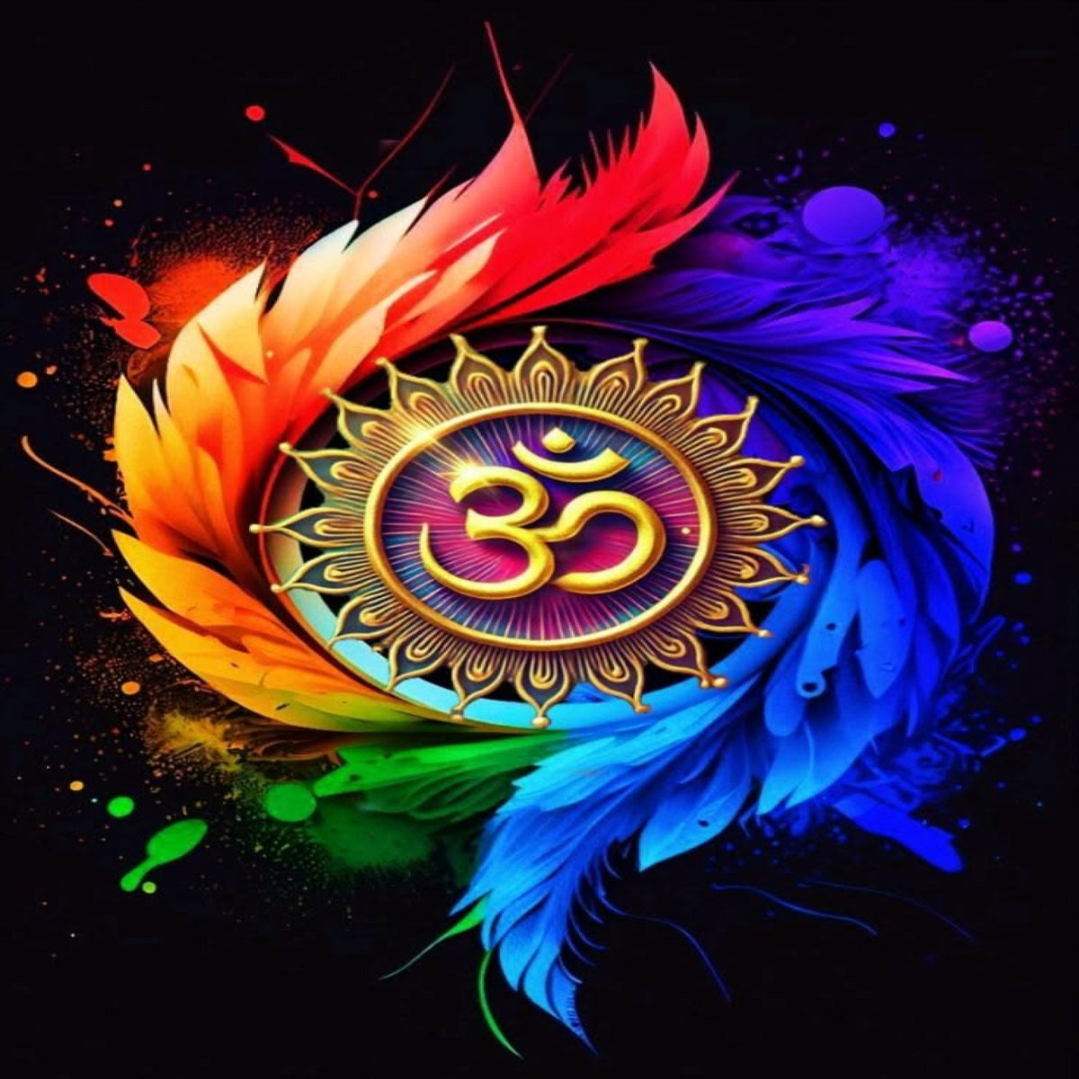 Premium AUM Self-Adhesive Vinyl Wall Decal (12 × 12 Inches)
