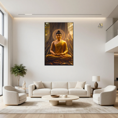 Buddha Meditation Under the Bodhi Tree – Premium Wall Art