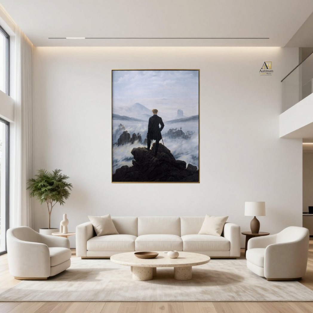Wanderer Above the Sea of Fog – Caspar David Friedrich - Reproduced  Premium Wall Art
