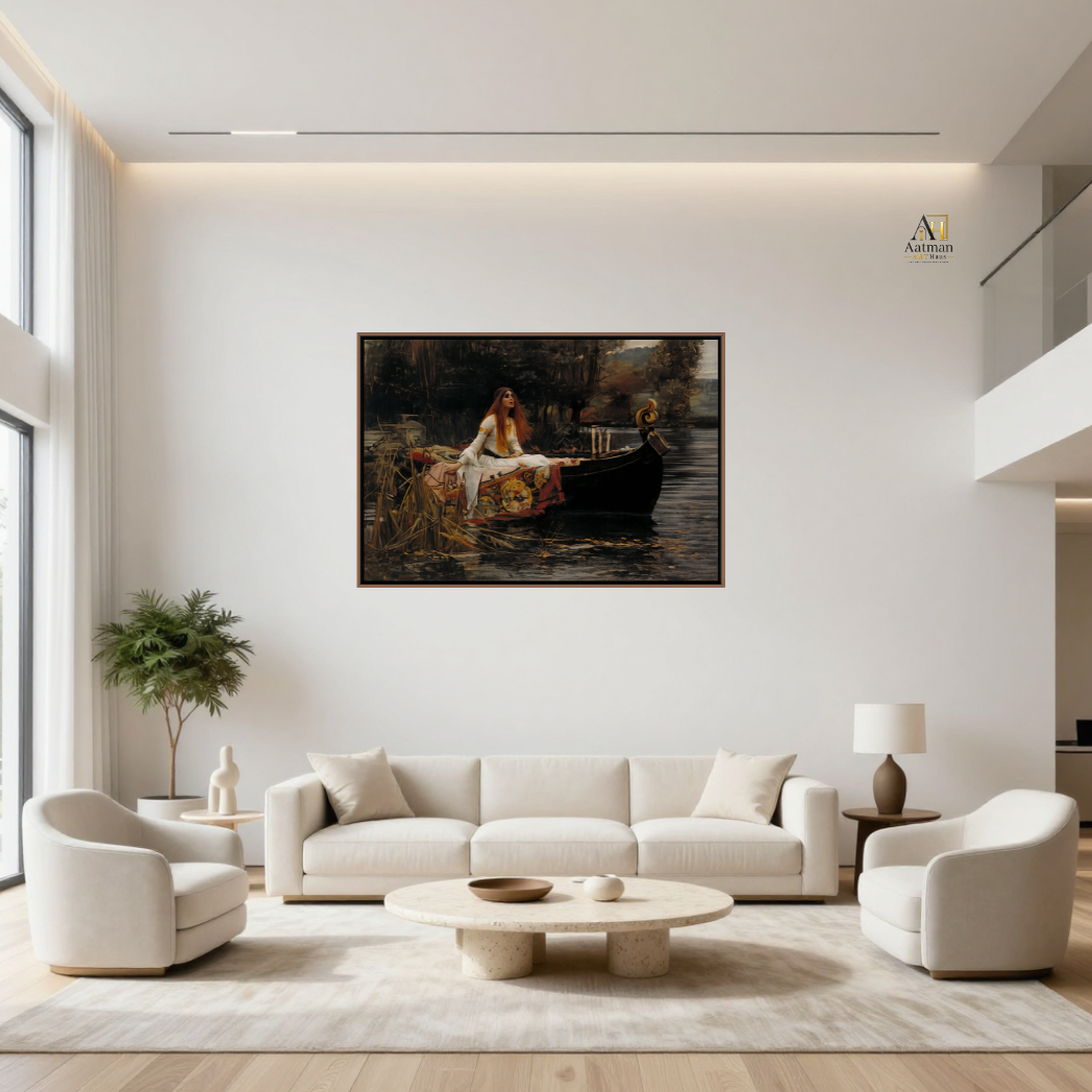 The Lady of Shalott – by John William Waterhouse Premium Wall Art