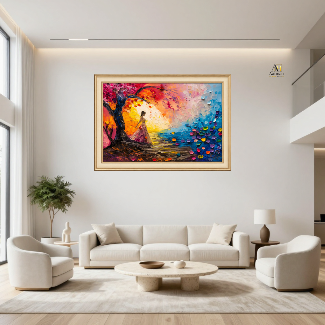 Abstract Sunset Premium Wall Art