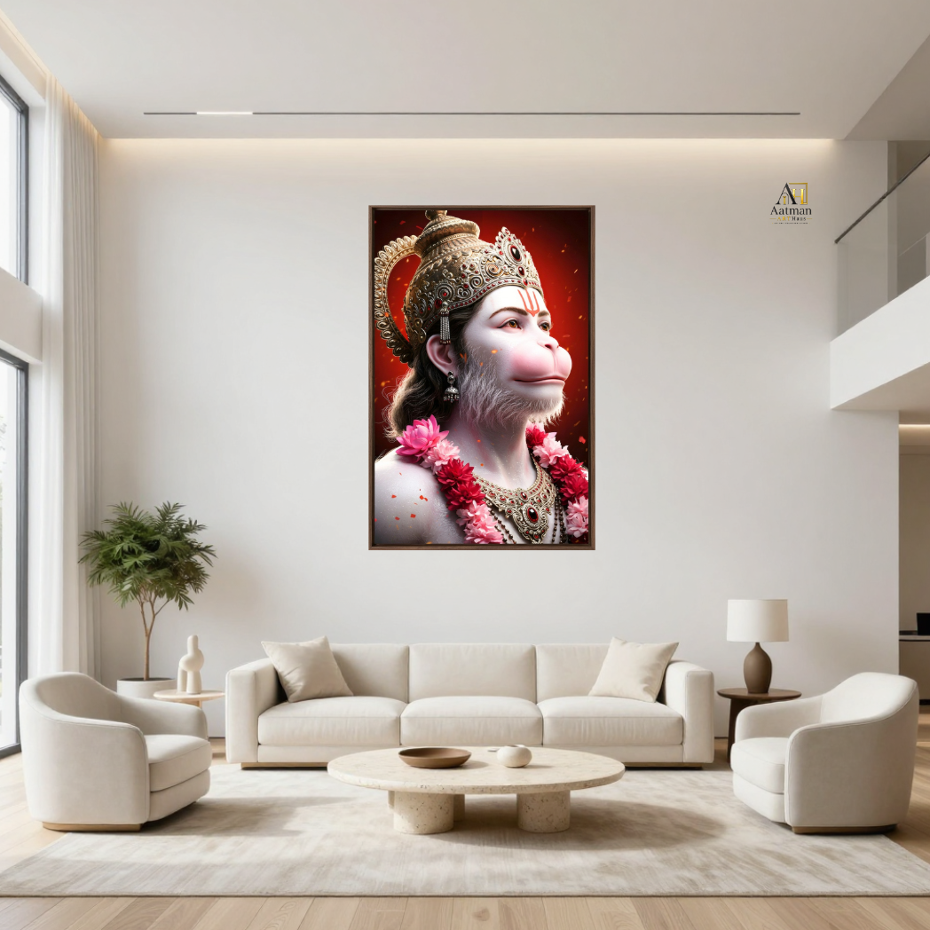 Lord Hanuman – Divine Strength & Devotion Premium Wall Art