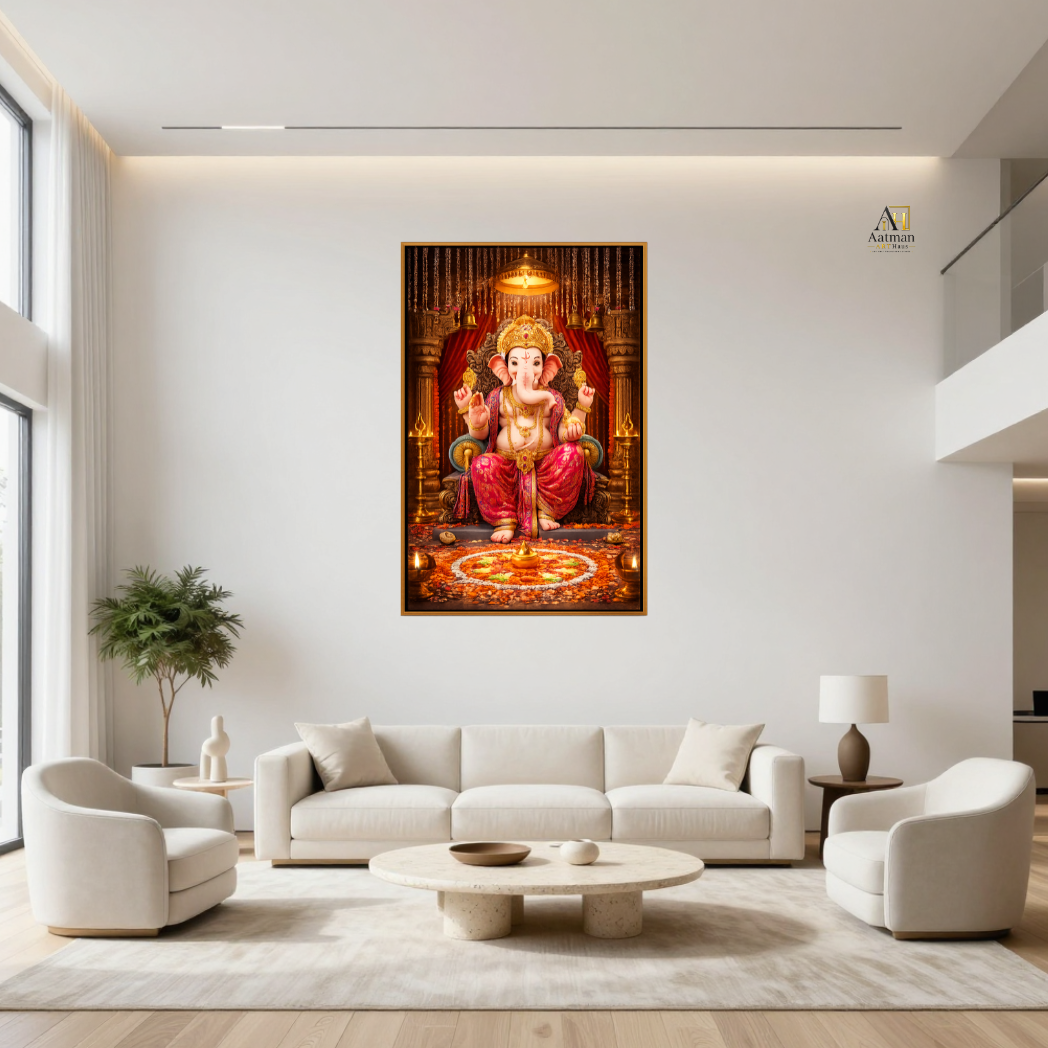 Lord Ganesha Royal Darbar – Premium Wall Art