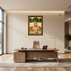 Radha Krishna with Sacred Cows – Traditional Pichwai Art | Premium Large Format Canvas Print