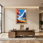 Mountain Lake Landscape Premium Wall art