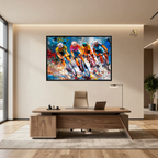 Expressive contemporary cycling Premium Wall Art