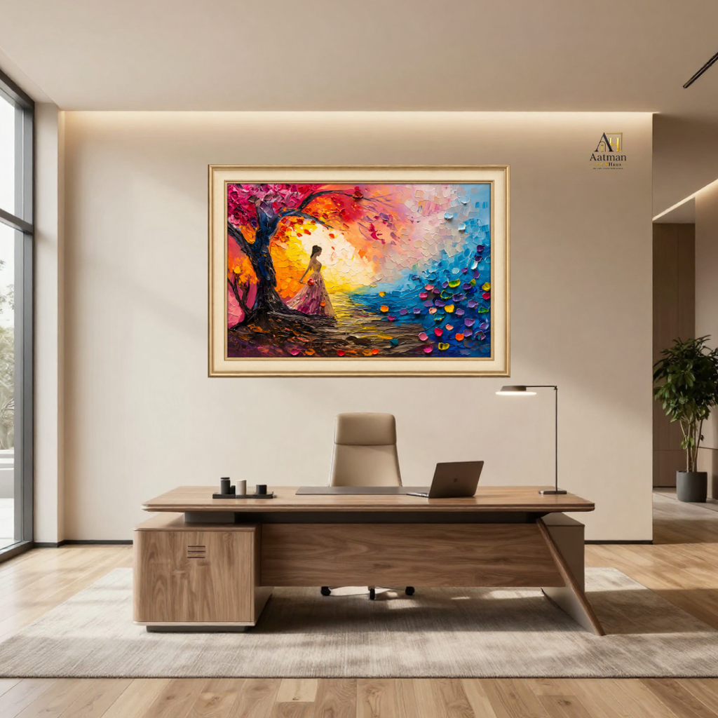 Abstract Sunset Premium Wall Art