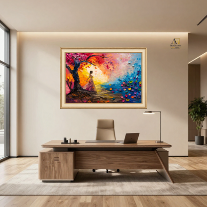 Abstract Sunset Premium Wall Art