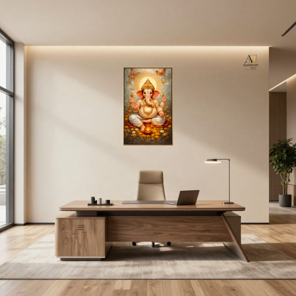 Lord Ganesha Divine Blessings – Premium Large Format Canvas Print