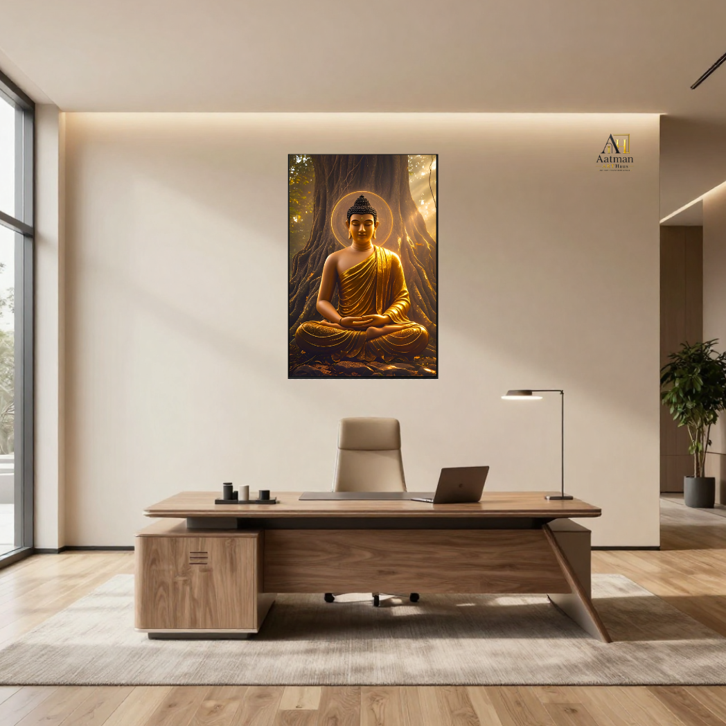 Buddha Meditation Under the Bodhi Tree – Premium Large Format