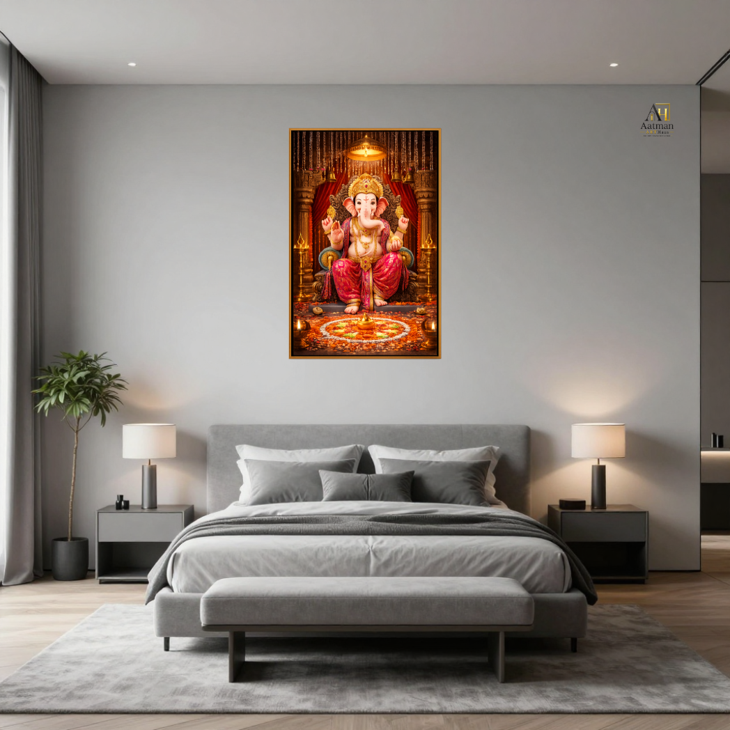 Lord Ganesha Royal Darbar – Premium Large Format Canvas Print