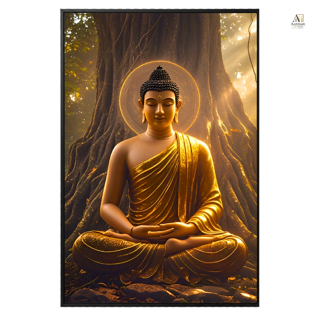 Buddha Meditation Under the Bodhi Tree – Premium Wall Art