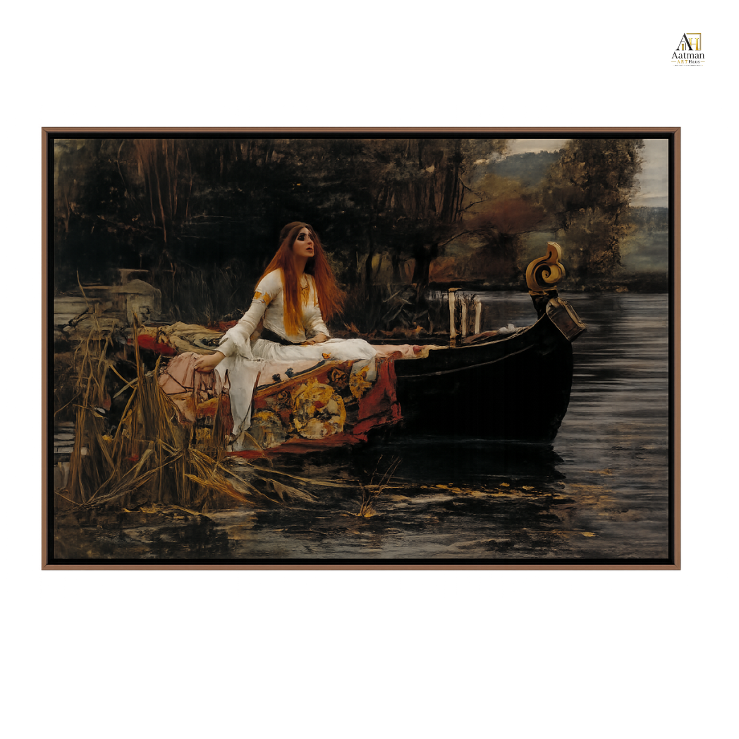 The Lady of Shalott – by John William Waterhouse Premium Wall Art
