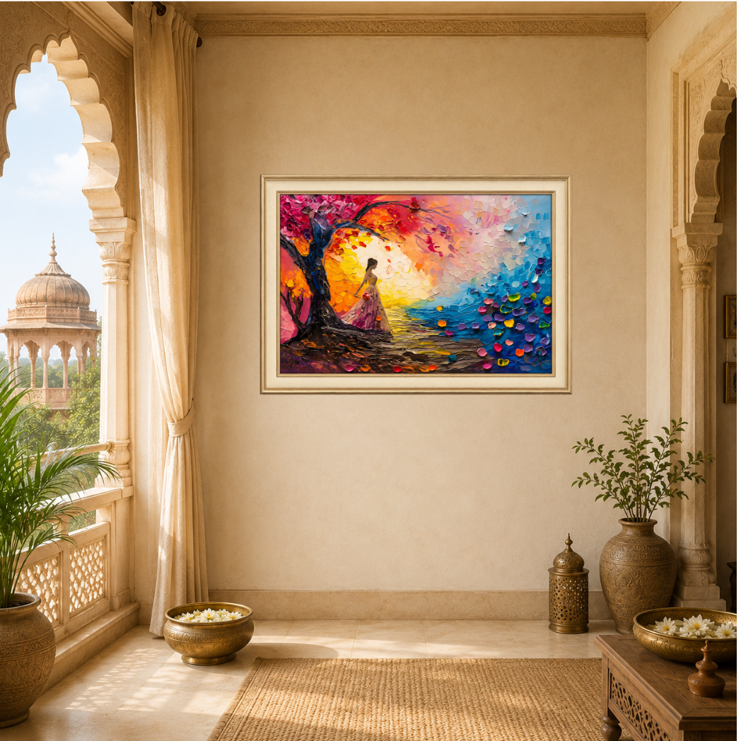 Abstract Sunset Premium Wall Art