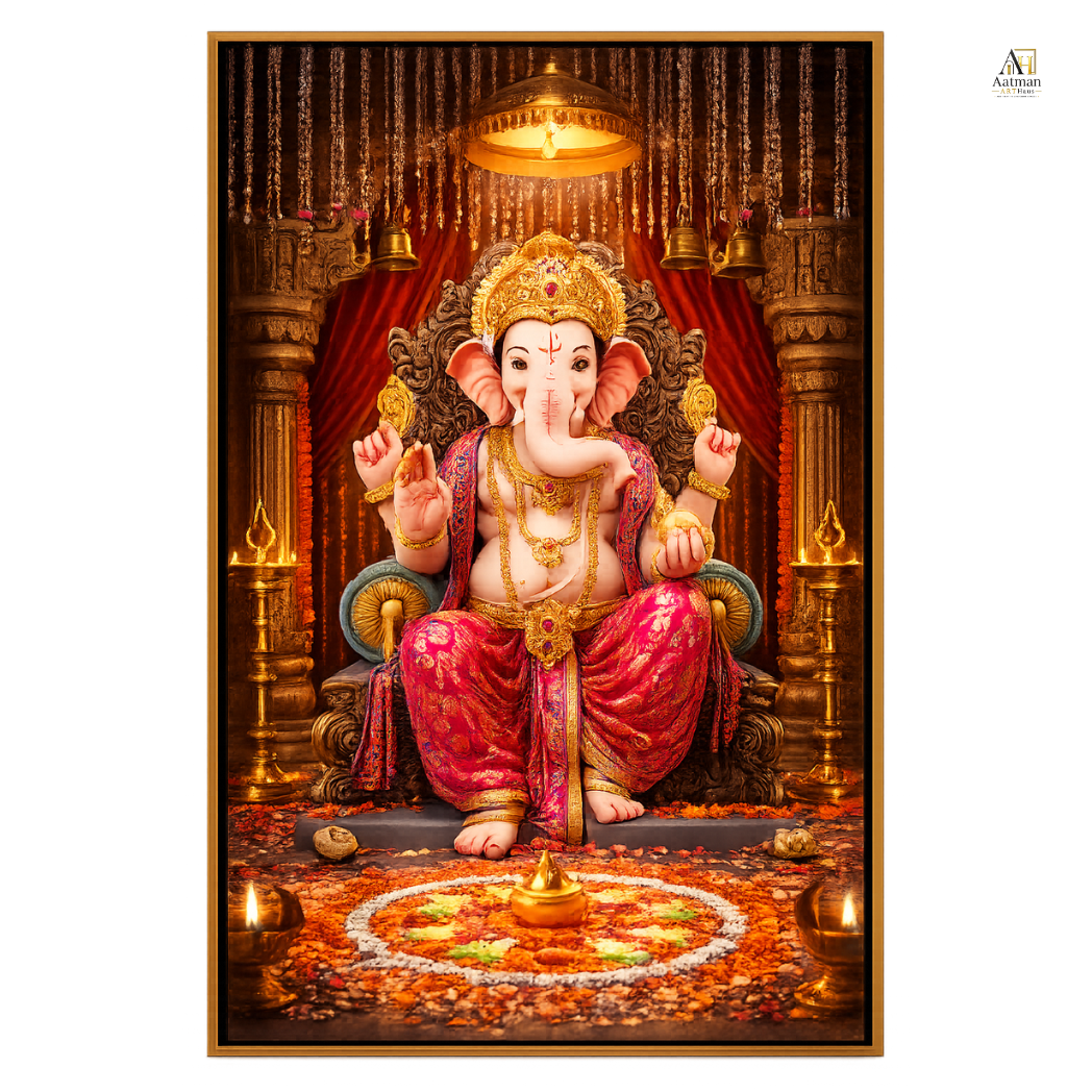 Lord Ganesha Royal Darbar – Premium Wall Art