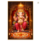 Lord Ganesha Royal Darbar – Premium Large Format Canvas Print