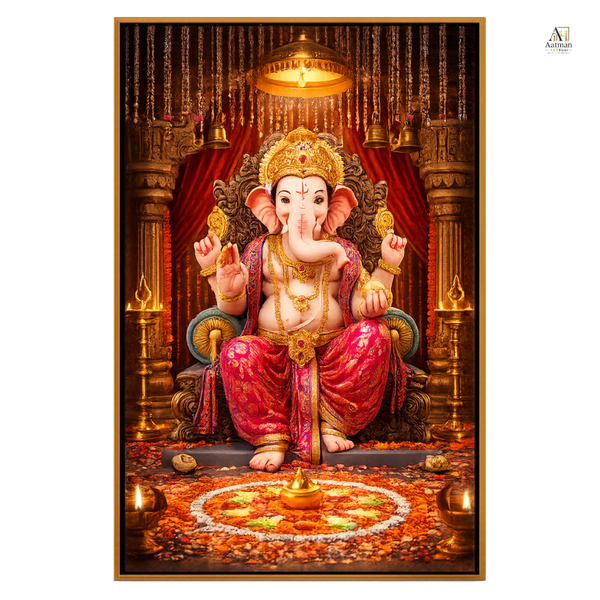 Lord Ganesha Royal Darbar – Premium Wall Art