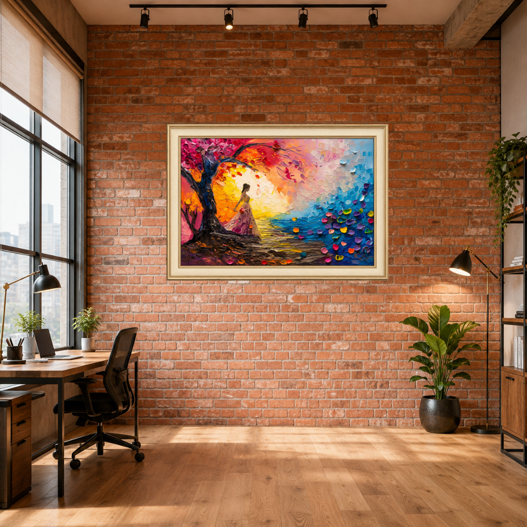 Abstract Sunset Premium Wall Art