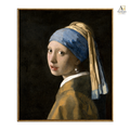 Girl with a Pearl Earring by Johannes Vermeer Reproduced Premium Wall Art