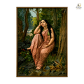 Damayanti in the Forest by Raja Ravi Varma Reproduced Premium Wall Art