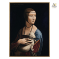 Lady with an Ermine by Leonardo da Vinci Reproduced Premium Wall Art