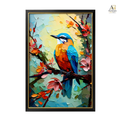 Vibrant Songbird in Bloom | Premium Medium & Large Format Canvas Print