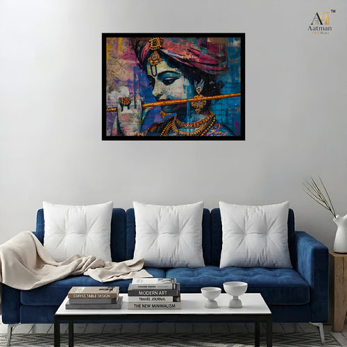 Krishna Large Canvas Wall Art
