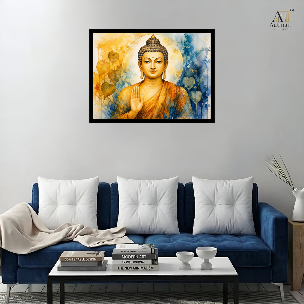 Lord Buddha Water Color Wall Art