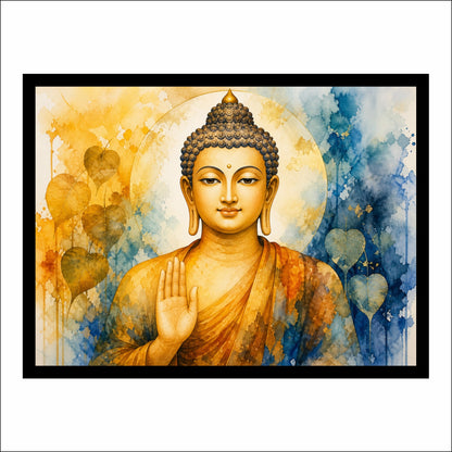 Lord Buddha Water Color Wall Art