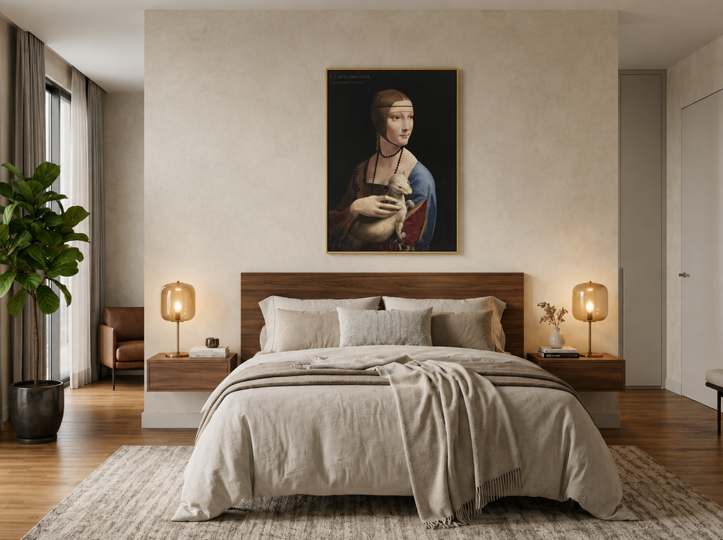 Lady with an Ermine by Leonardo da Vinci Canvas Wall Art