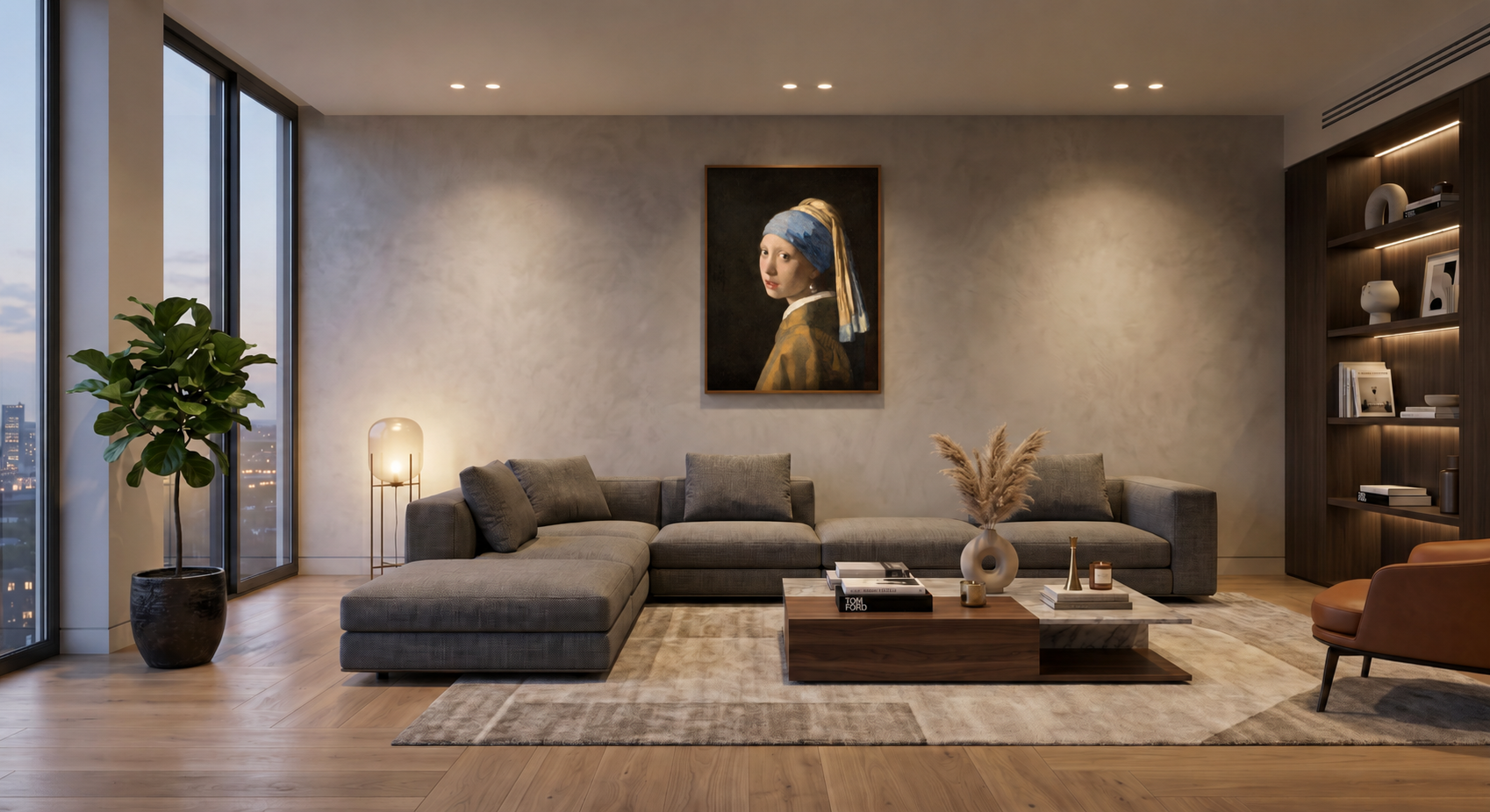Girl with a Pearl Earring by Johannes Vermeer Canvas Wall Art