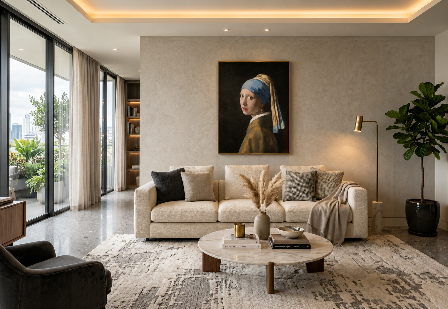 Girl with a Pearl Earring by Johannes Vermeer Canvas Wall Art