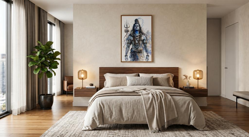 Lord Shiva Meditation Canvas Wall Art