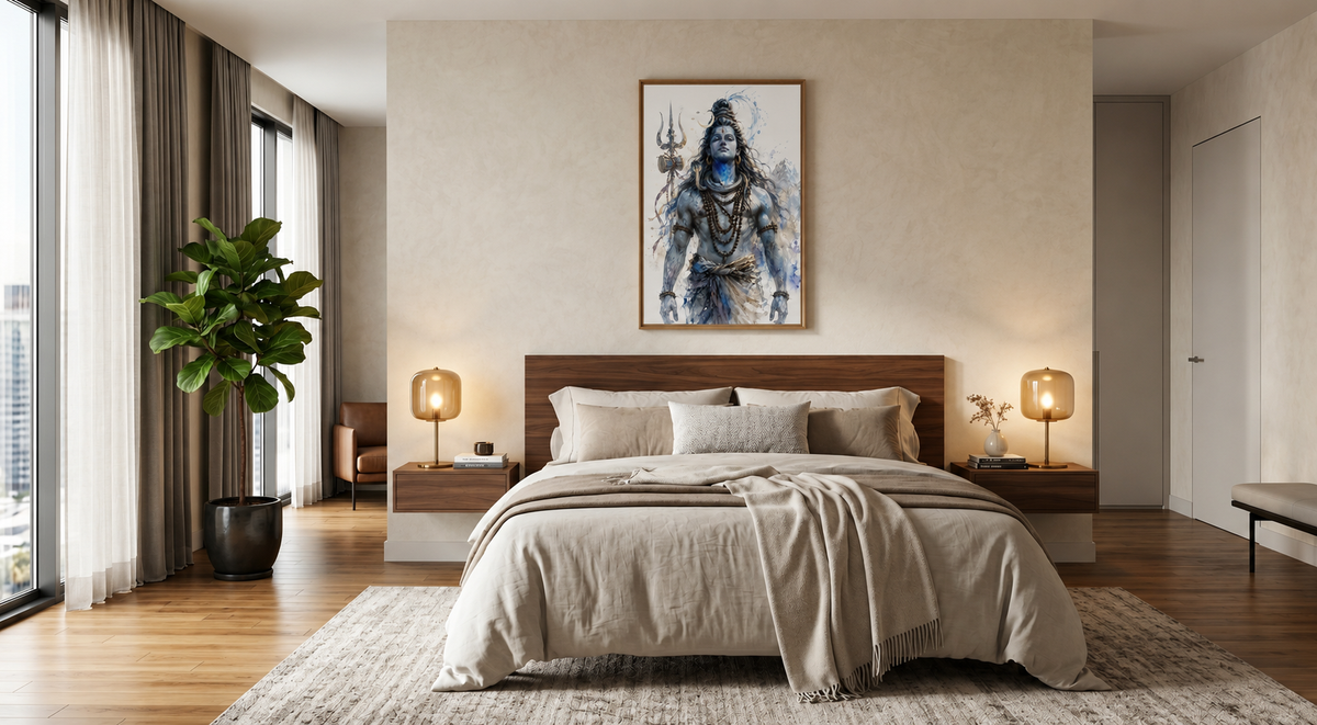 Lord Shiva Meditation Canvas Wall Art