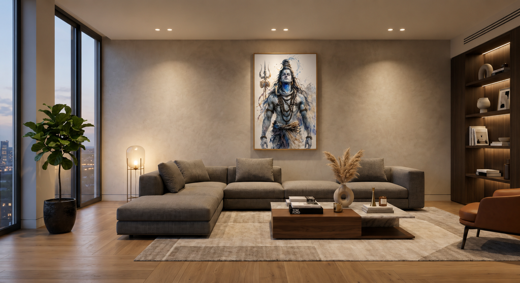 Lord Shiva Meditation Canvas Wall Art