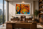 Autumn Tree Canvas Wall Art Large Print