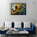 Abstract Running Athlete Canvas Wall Art