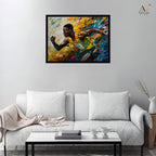 Abstract Running Athlete Canvas Wall Art