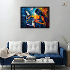 Abstract Piano Player Canvas Wall Art