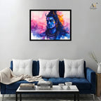 Lord Nilkanth Large Premium Wall Art Canvas Print