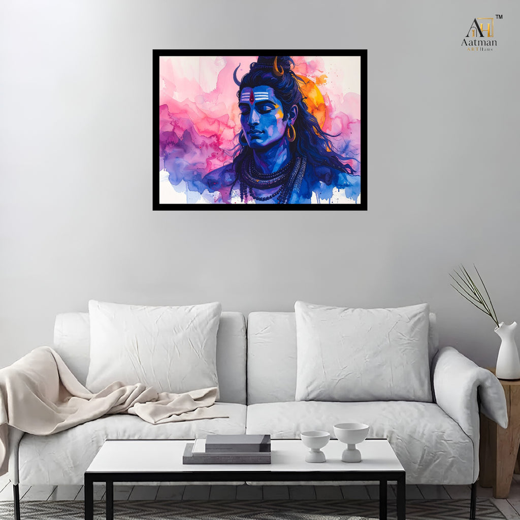 Lord Nilkanth Large Premium Wall Art Canvas Print