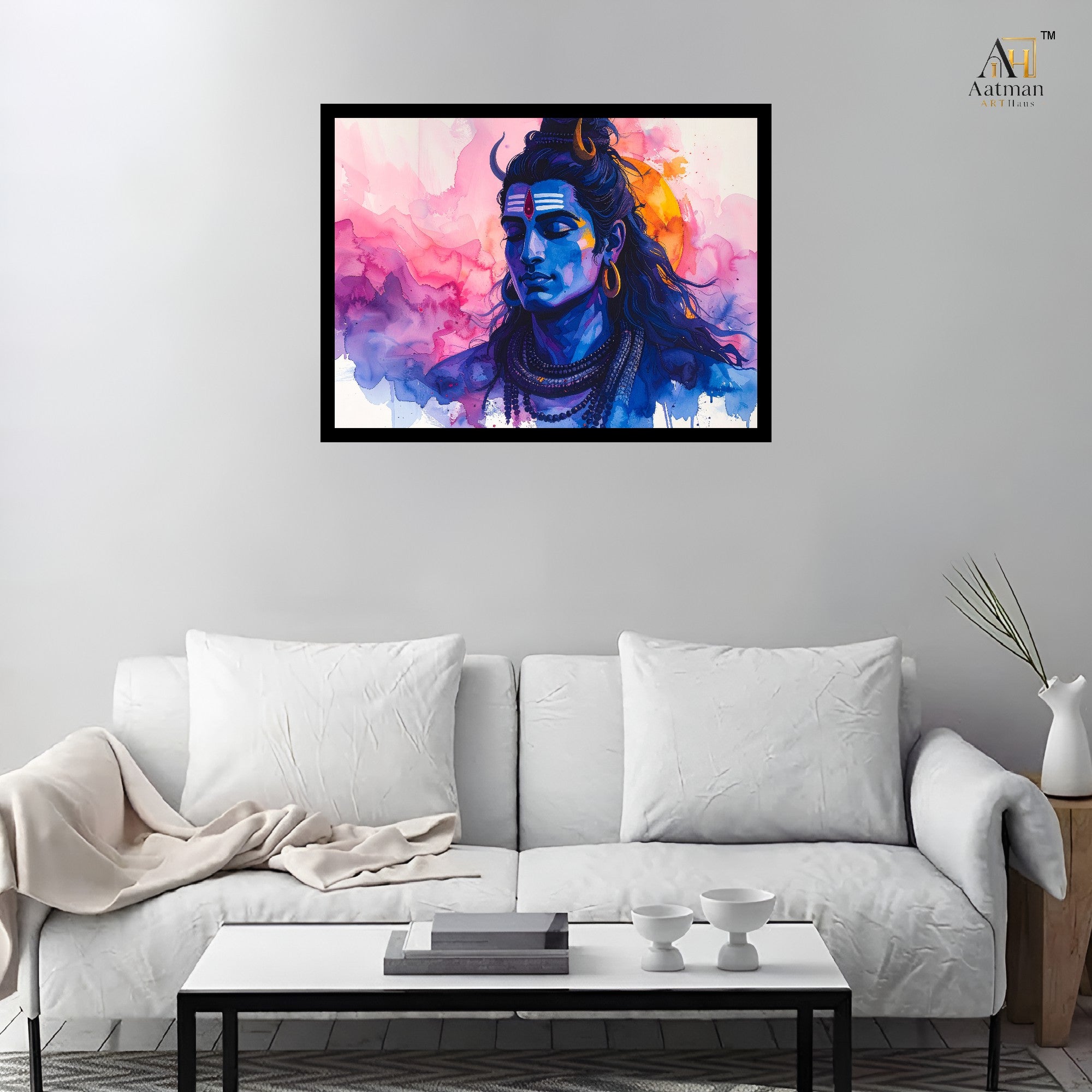 Lord Nilkanth Large Premium Wall Art Canvas Print