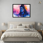 Lord Nilkanth Large Premium Wall Art Canvas Print