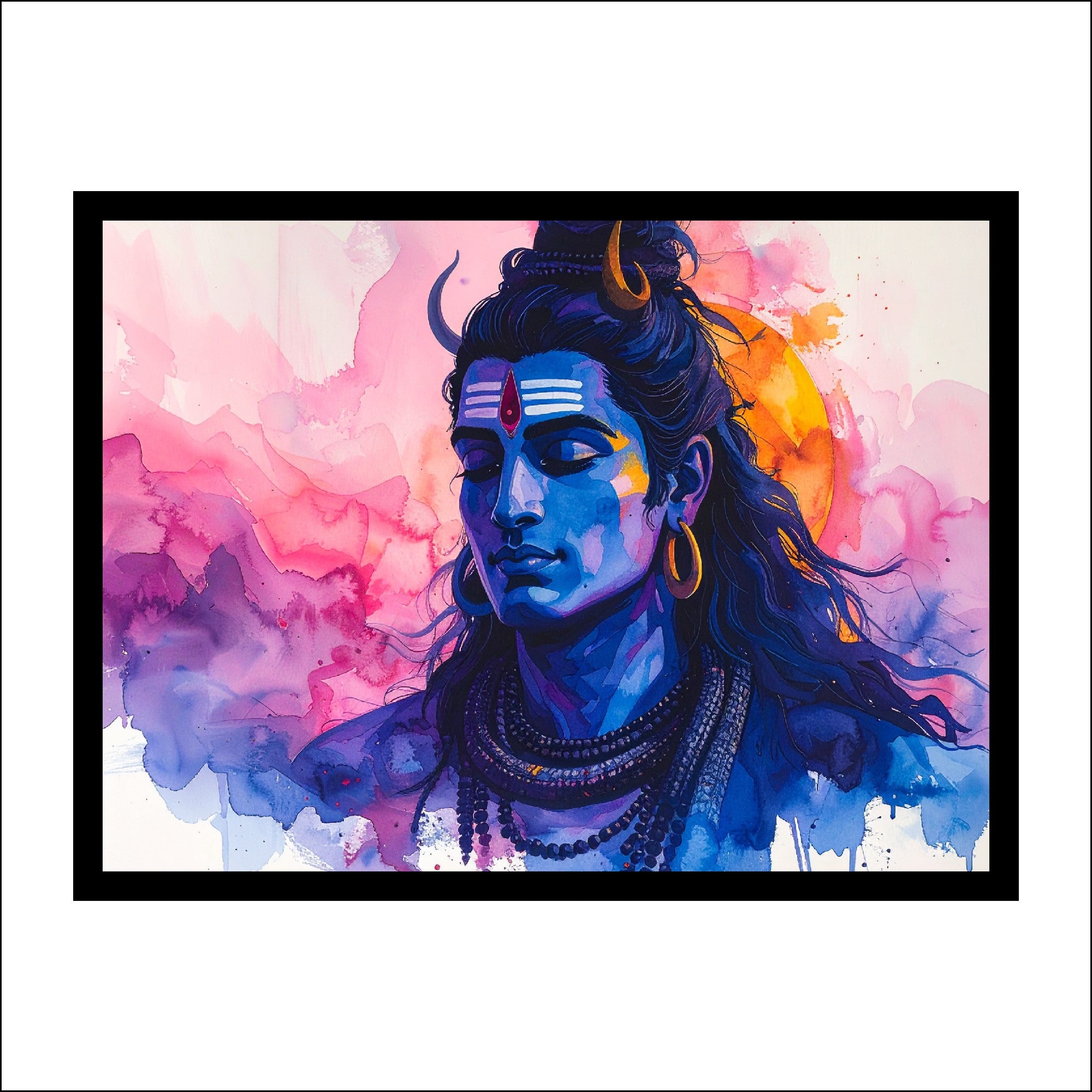 Lord Nilkanth Large Premium Wall Art Canvas Print