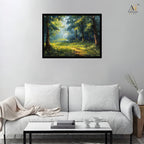Sunlit Forest Canvas Wall Art
