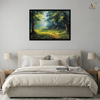 Sunlit Forest Canvas Wall Art
