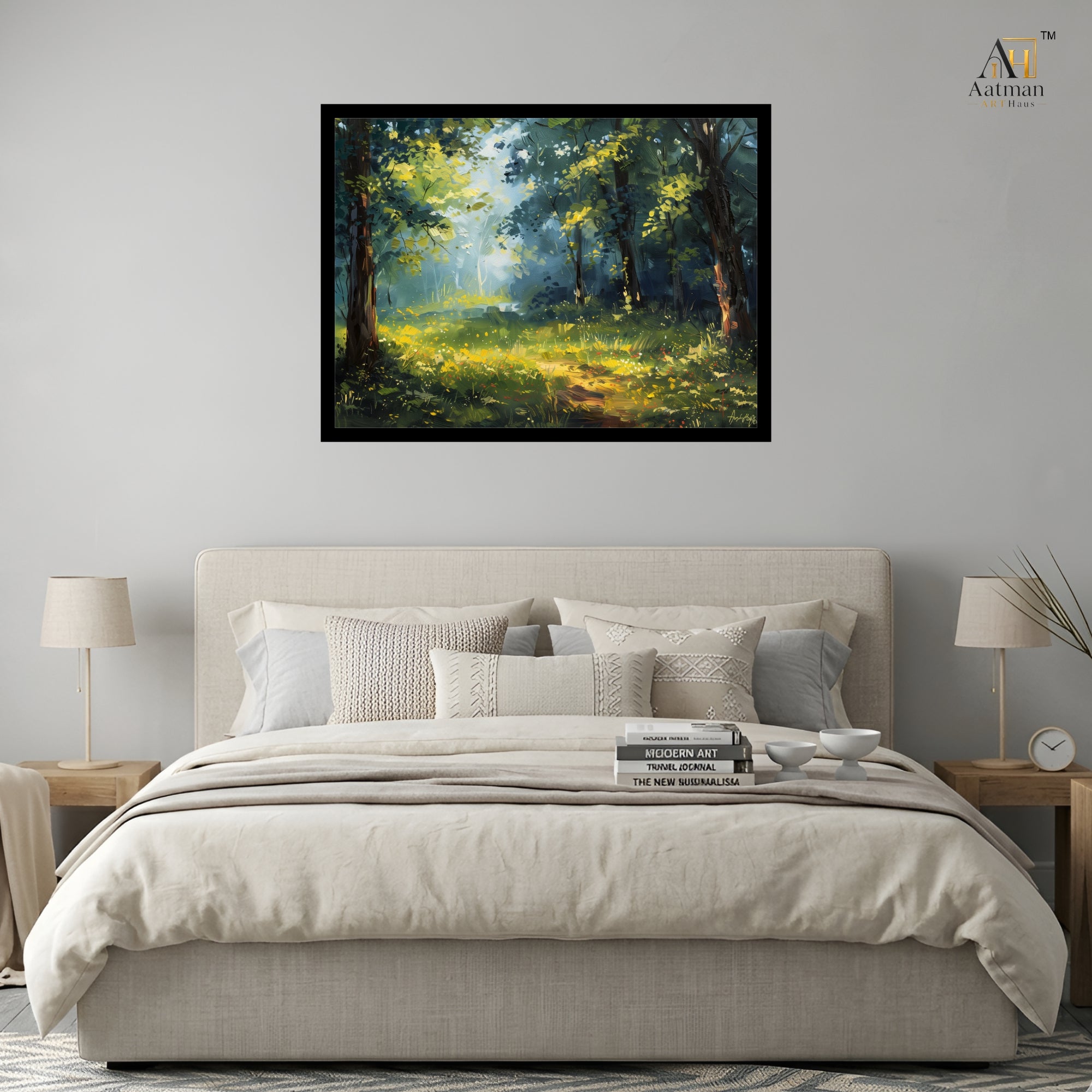 Sunlit Forest Canvas Wall Art