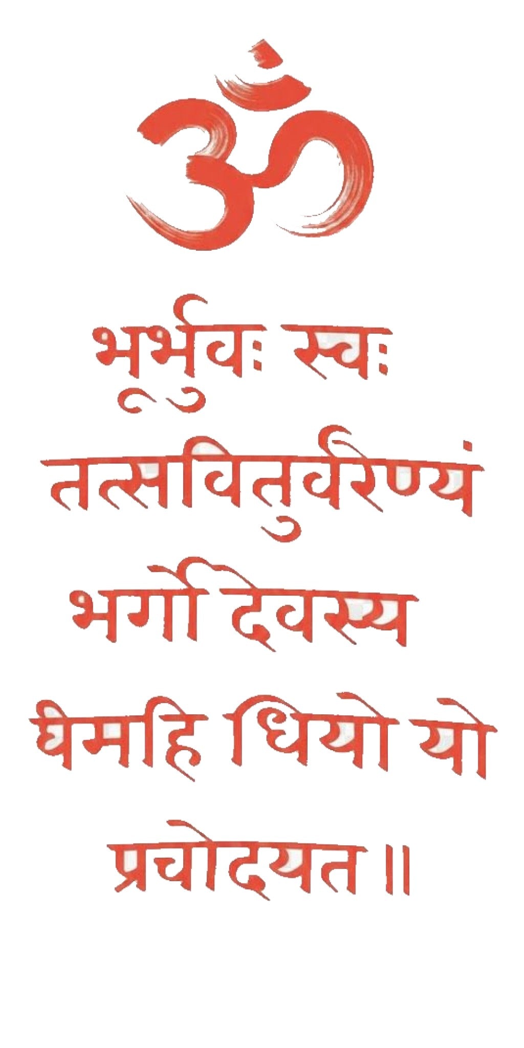 Sacred Gayatri Mantra Wall Decal – Premium Self-Adhesive Vinyl (12 × 24 Inches)