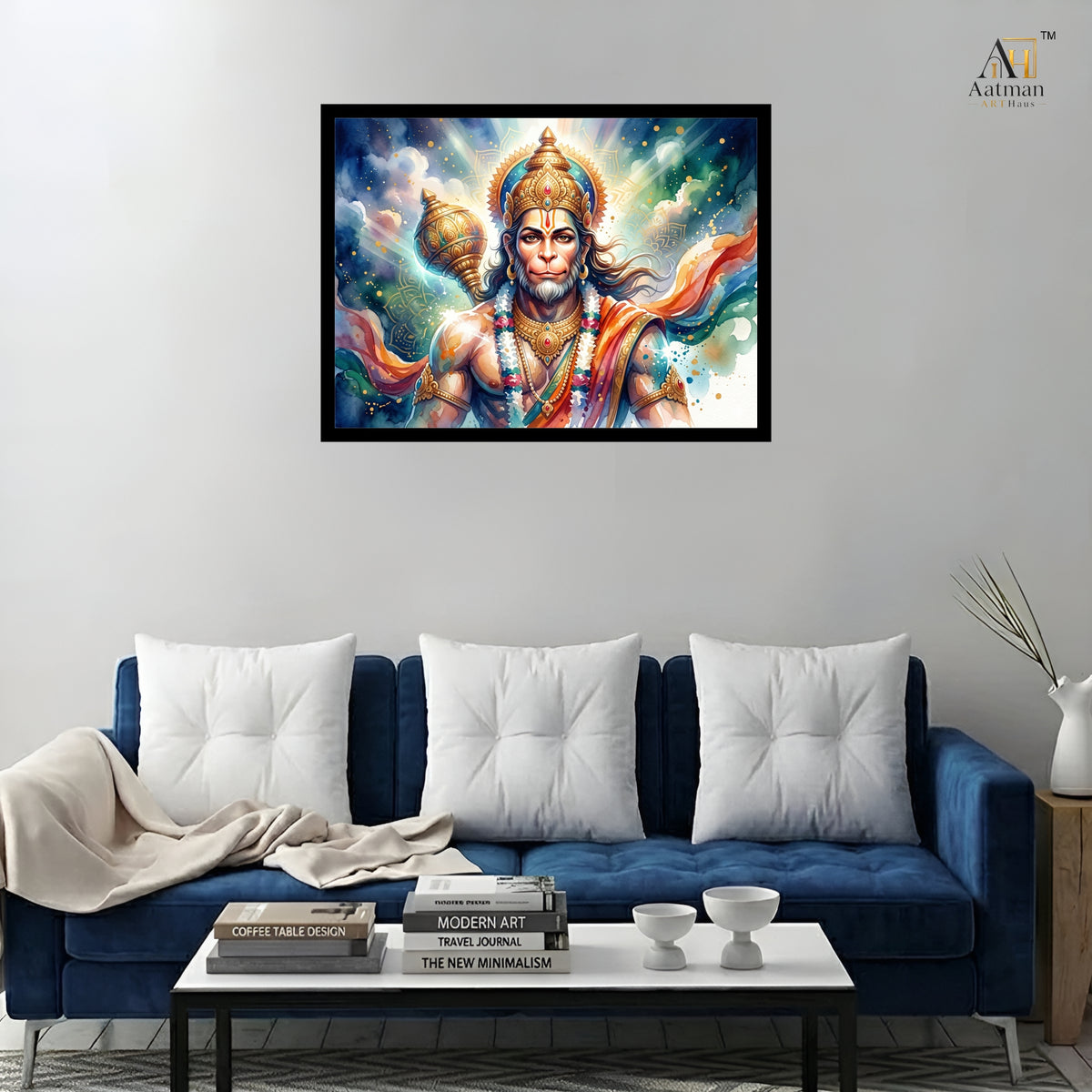 Majestic Lord Hanuman Premium Wall Art