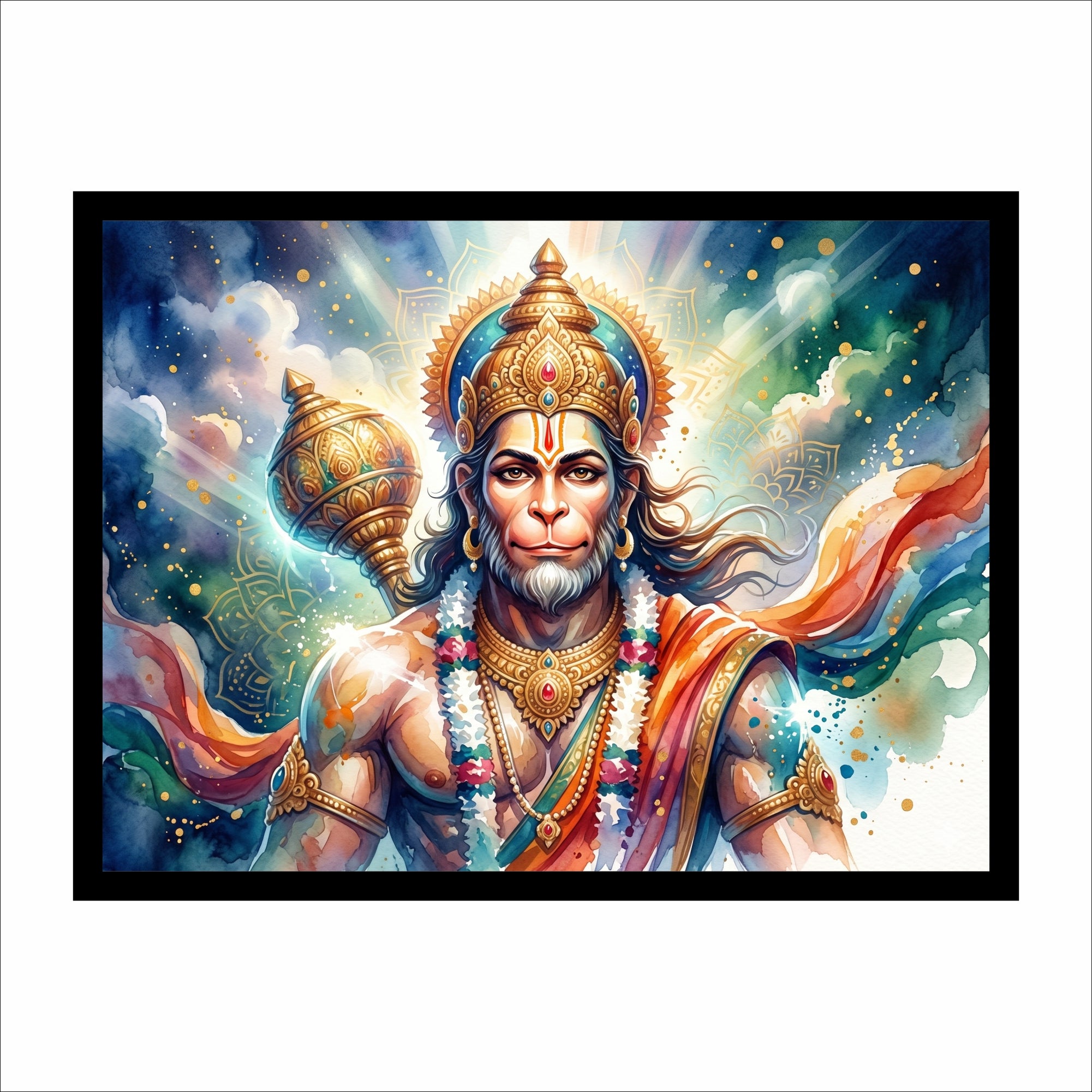 Majestic Lord Hanuman Premium Wall Art
